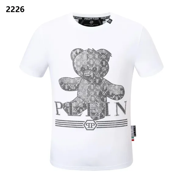 Philipp Plein Skull Crystal Embellished White T-Shirt - 4