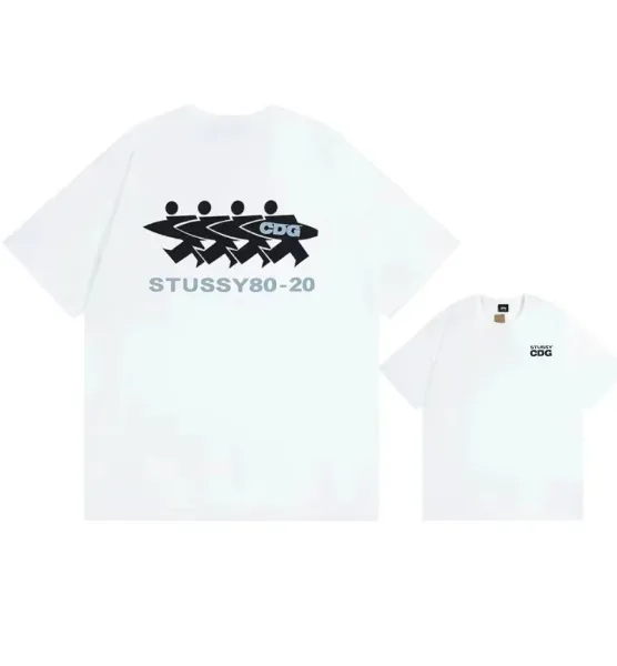 Stüssy x Comme des Garçons CDG STUSSY80-20 White T-Shirt - 1