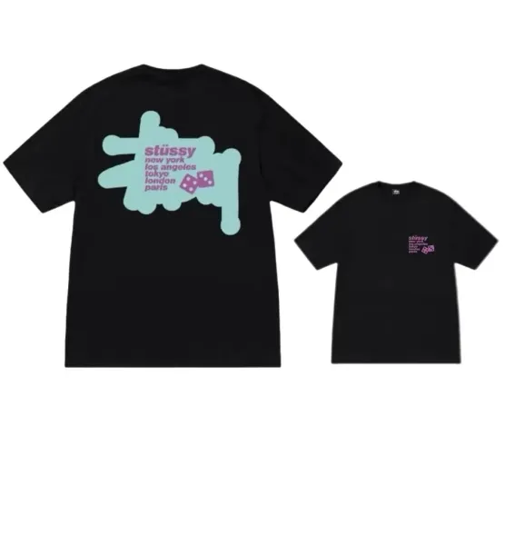 Stüssy City Drip T-Shirt Black - 1