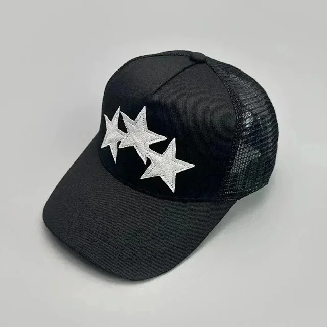 Unbranded Hats Mesh Trucker Baseball Cap with Star Appliqué product detail image 7