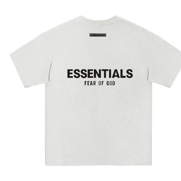Fear of God Essentials Logo Print Heather Gray T-Shirt - 1