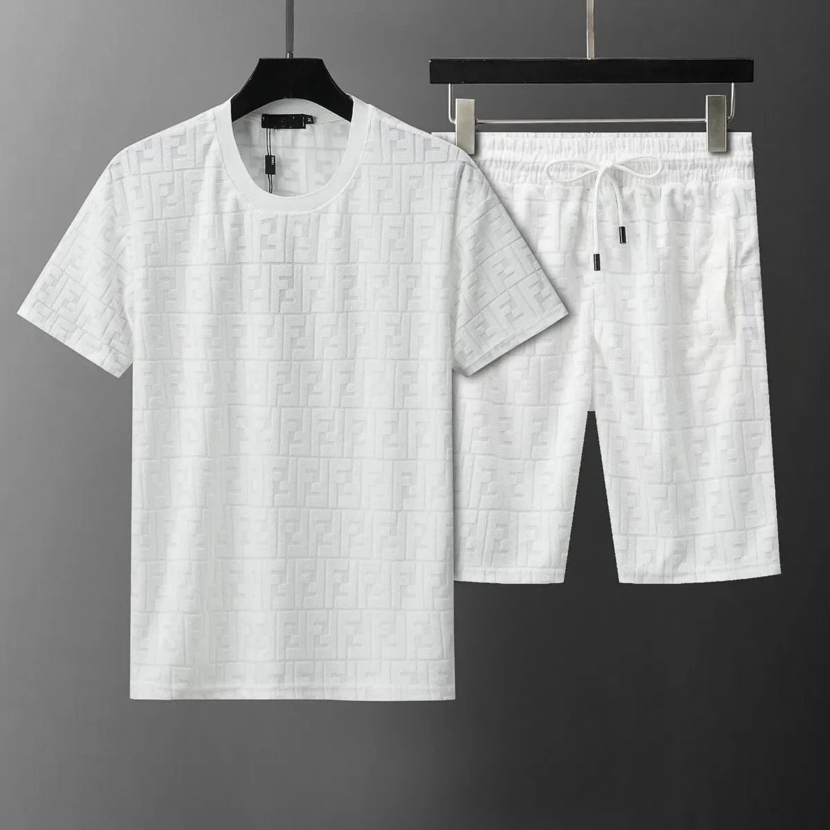 Dior Matching Sets Short-Sleeve T-Shirt and Drawstring Shorts Set — 37