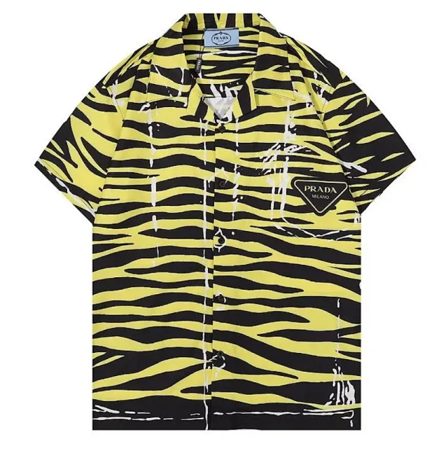 Prada Shirts MX 60 short-sleeve camp-collar graphic shirt product detail image 10
