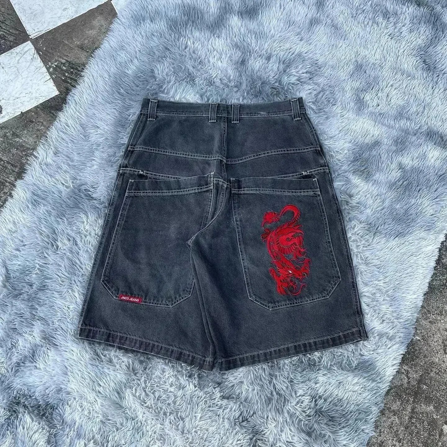 JNCO Jeans Shorts Wide-Leg Denim Graphic — BB-004
