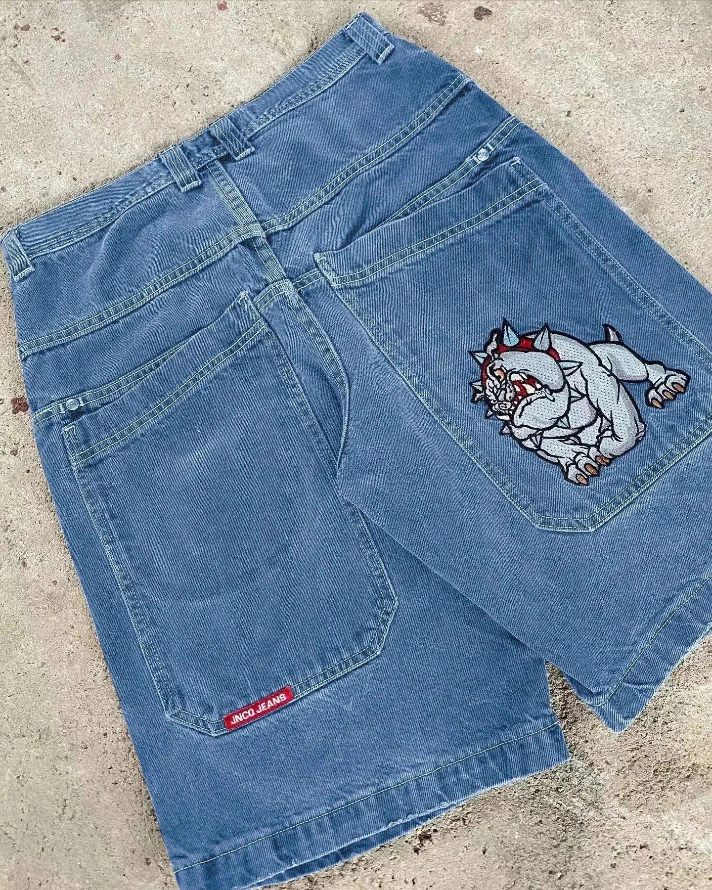 JNCO Jeans Shorts Wide-Leg Denim Graphic — BB-009