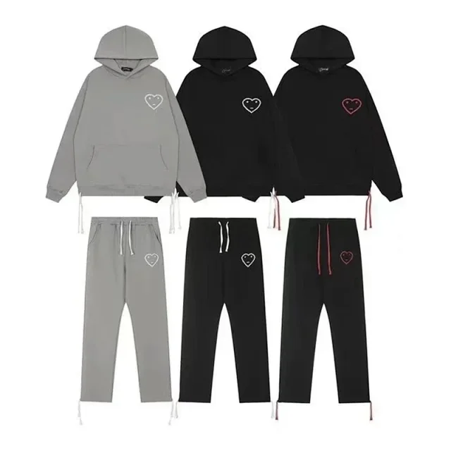 Carsicko Tracksuits Heart graphic hoodie and jogger set with drawstring details product detail image 6