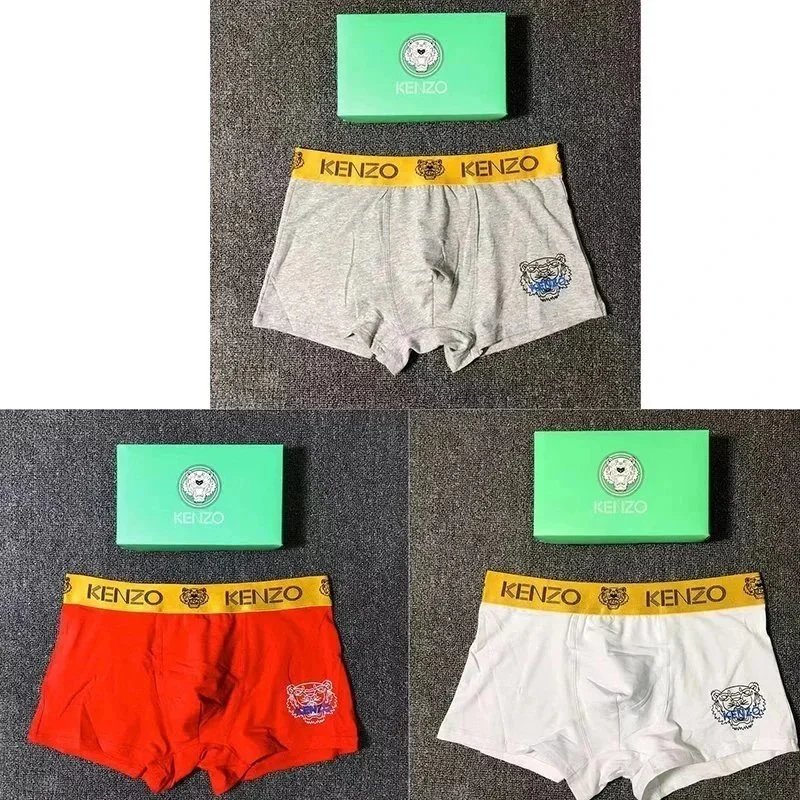 Lacoste Underwear Boxer Briefs — 2KENZO White, Gray, Red Gift Set