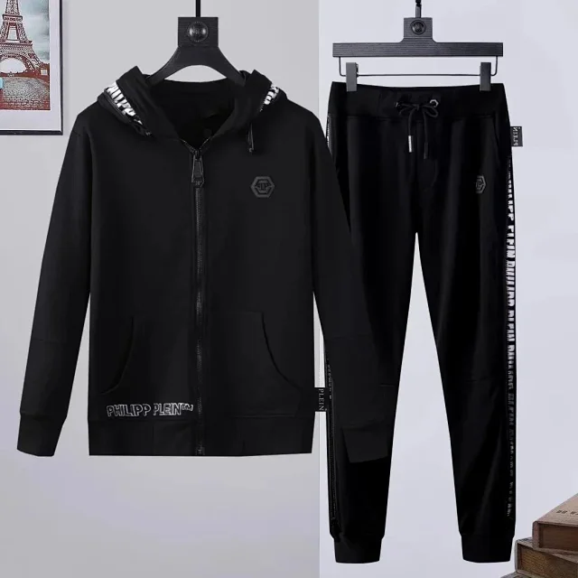 Philipp Plein Matching Sets Zip-Up Hooded Tracksuit with Skull Motif product detail image 5