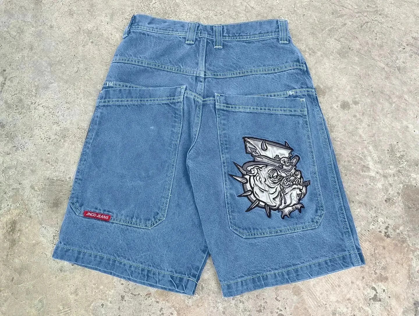 JNCO Jeans Shorts Wide-Leg Denim Graphic — BB-015