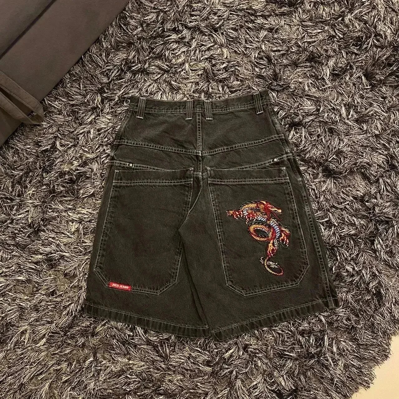 JNCO Jeans Shorts Wide-Leg Denim Graphic — BB-024