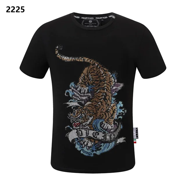 Philipp Plein T-Shirts Graphic Rhinestone T-Shirt product detail image 9