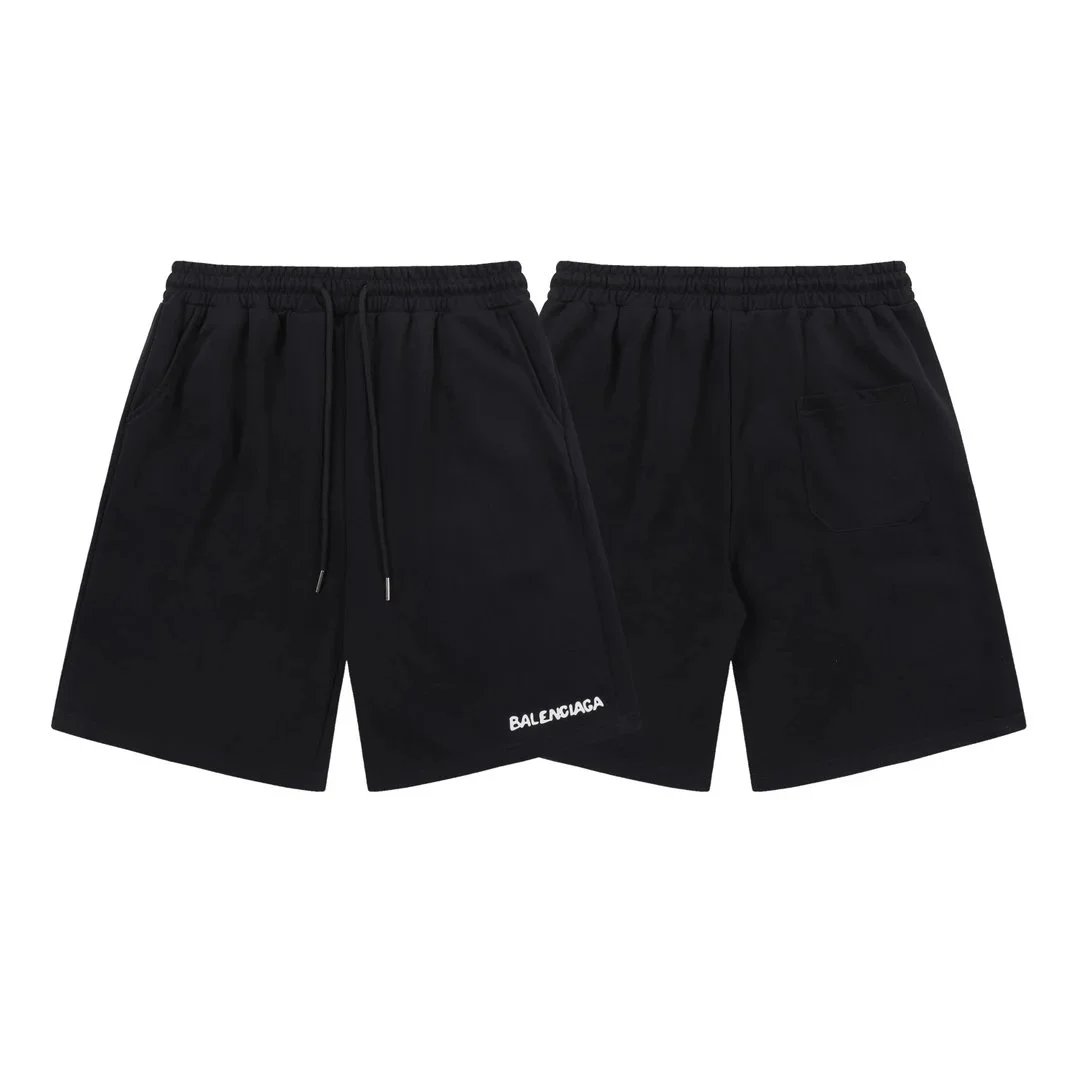 Balenciaga BB Logo Splatter-Print Shorts White - 4