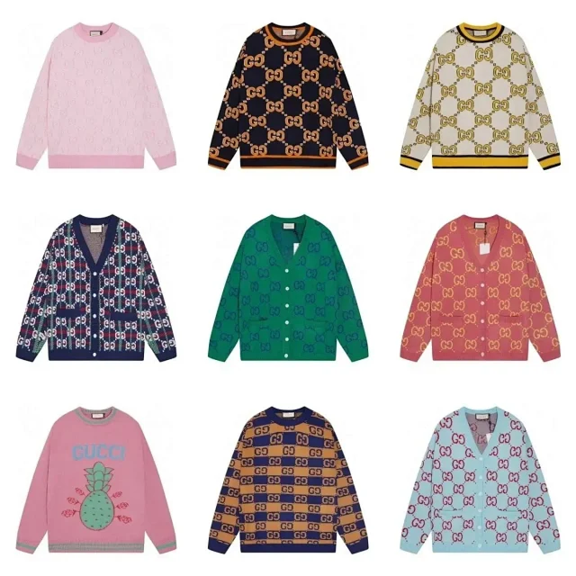 Gucci Knitwear Crewneck logo knit sweater product detail image 4