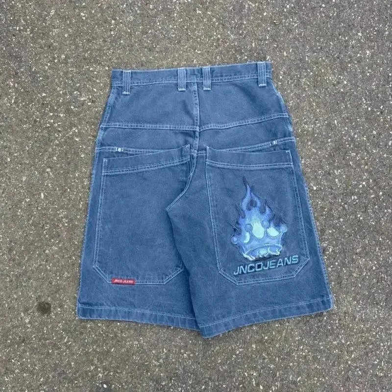 JNCO Jeans Shorts Wide-Leg Denim Graphic — BB-007
