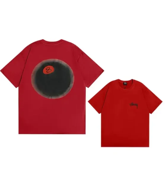 Stüssy 8-Ball Graphic T-Shirt Red - 1