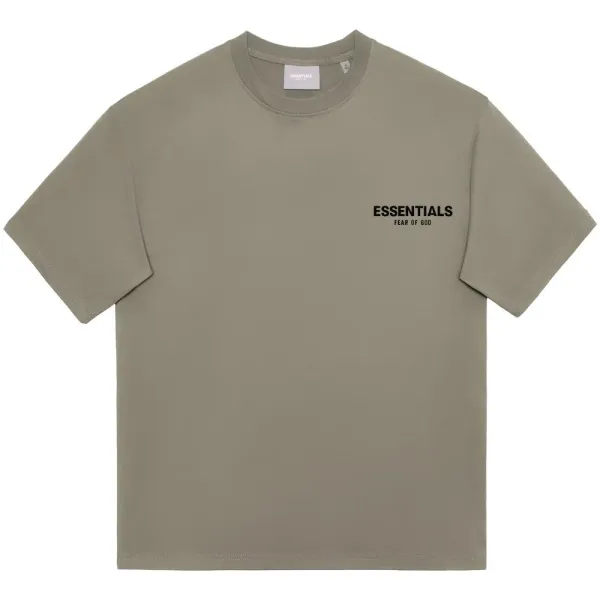 Fear of God Essentials Logo Tee Olive T-Shirt - 1