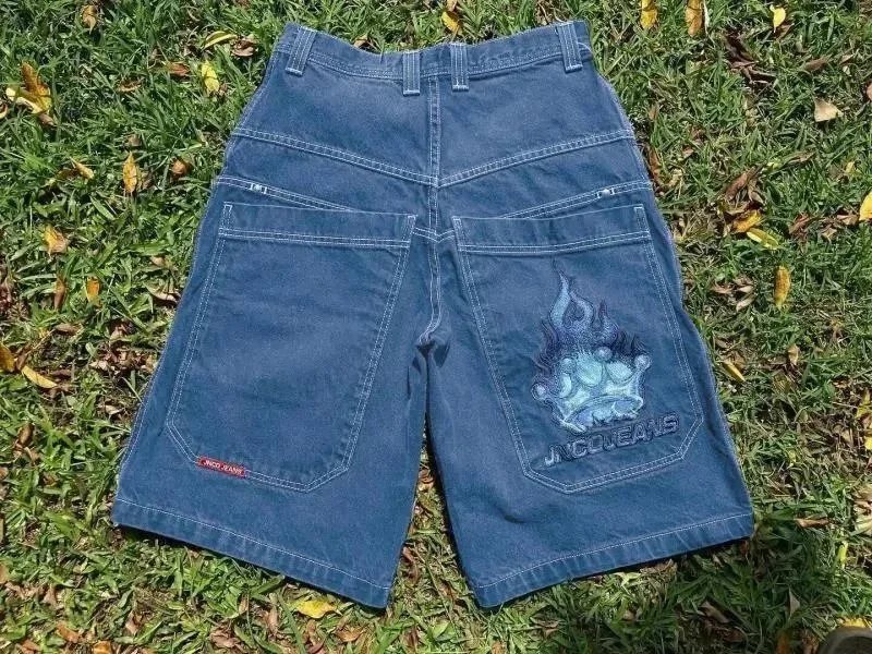 JNCO Jeans Shorts Wide-Leg Denim Graphic — BB-013