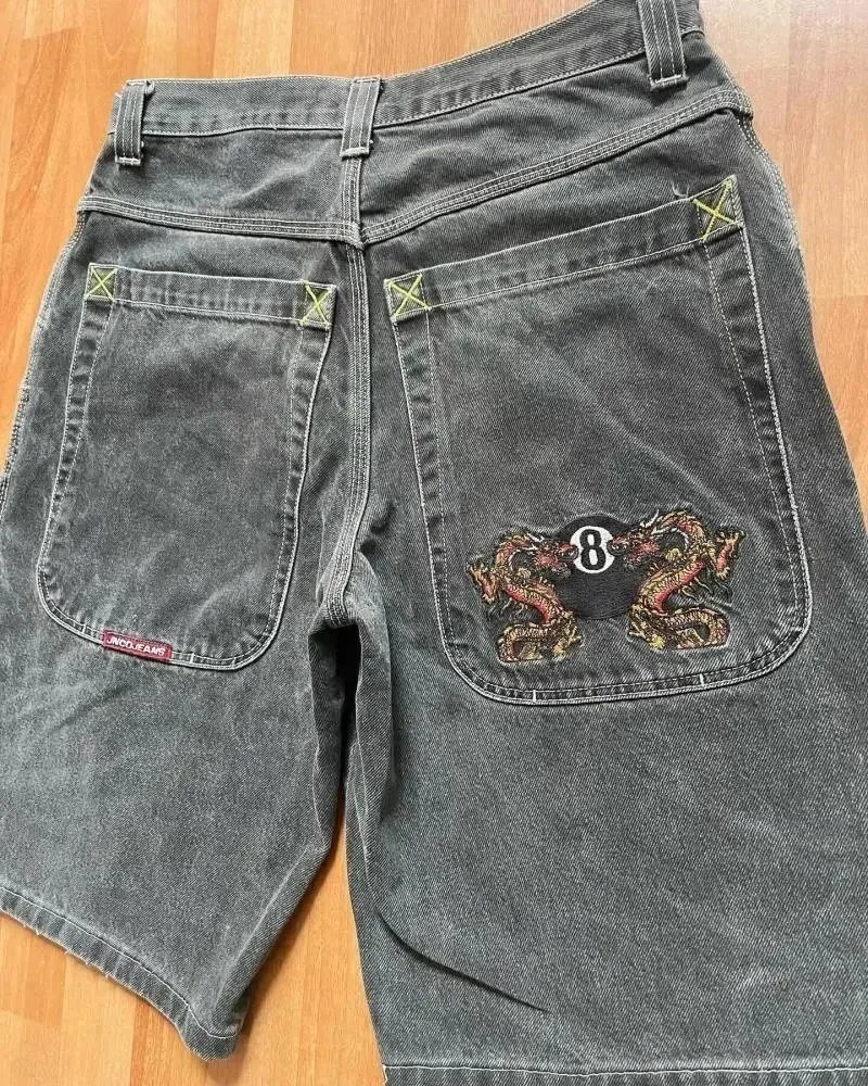 JNCO Jeans Shorts Wide-Leg Denim Graphic — BB-020