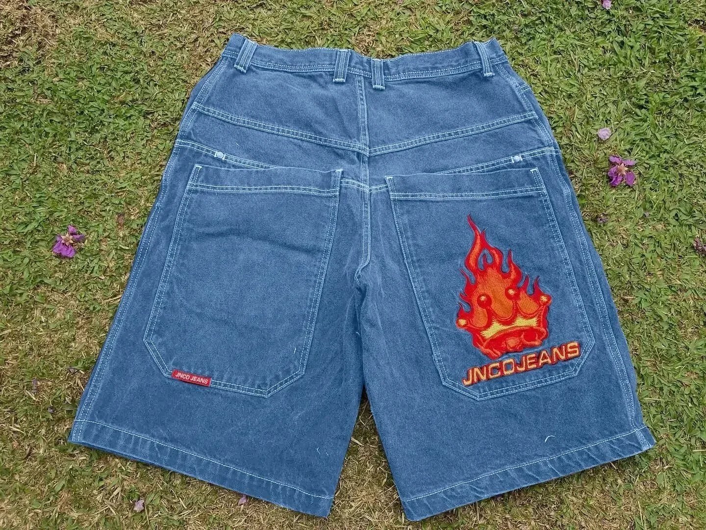 JNCO Jeans Shorts Wide-Leg Denim Graphic — BB-012