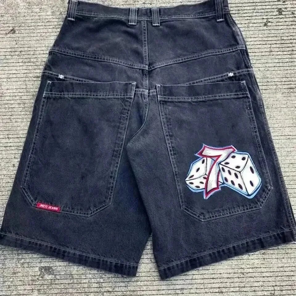 JNCO Jeans Shorts Wide-Leg Denim Graphic — BB-030