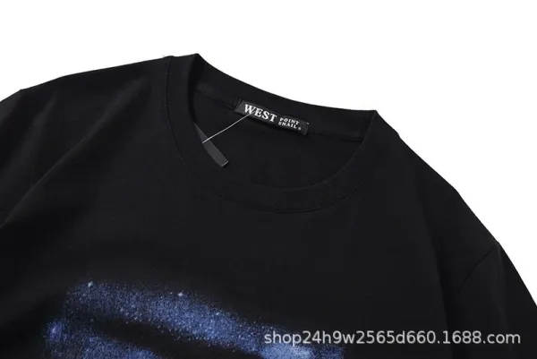 WEST LAB Paris Night Print Black T-Shirt - 11