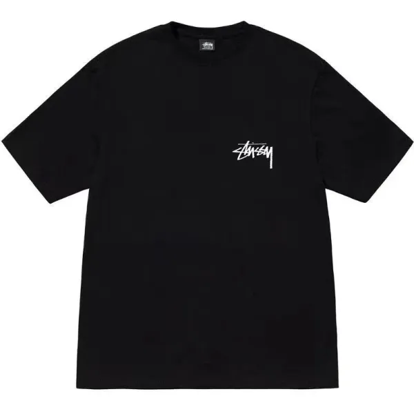 Stüssy Stock Logo Black T-Shirt - 1