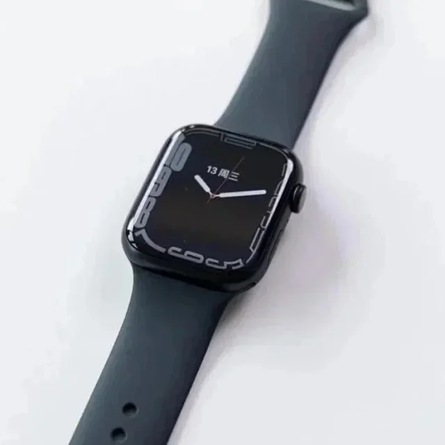 Unbranded Smartwatches Rectangular touchscreen smartwatch with silicone or leather-style strap product detail image 1