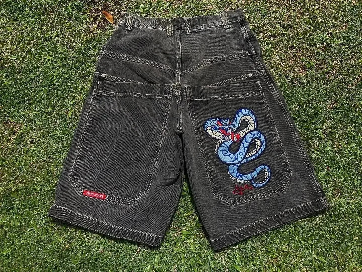 JNCO Jeans Shorts Wide-Leg Denim Graphic — BB-039