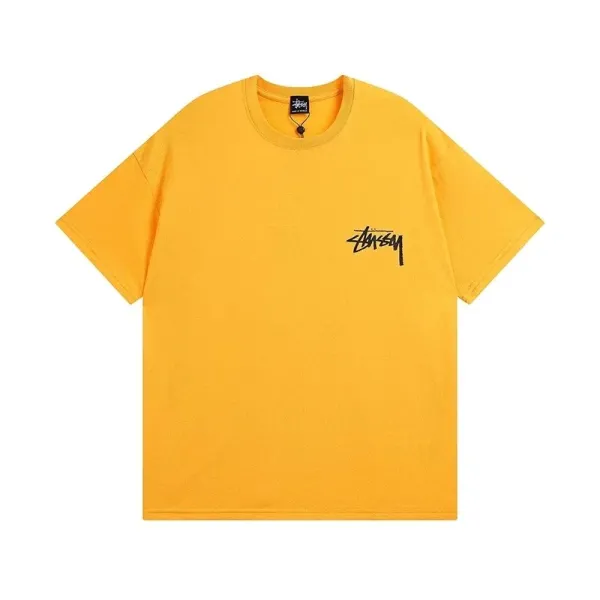 Stussy Stock Logo T-Shirt Yellow T-Shirt - 1