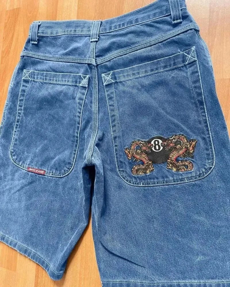 JNCO Jeans Shorts Wide-Leg Denim Graphic — BB-029