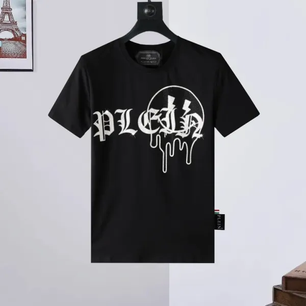 Philipp Plein Dripping Logo Black T-Shirt - 1