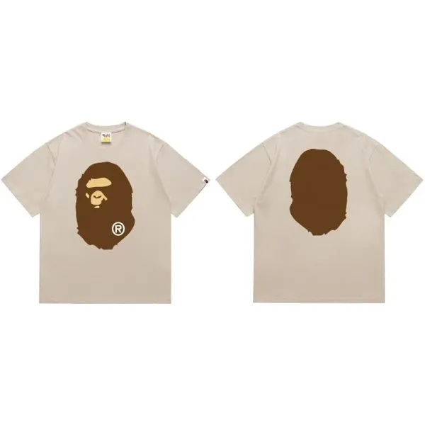 A Bathing Ape Classic Ape Head Beige T-Shirt - 1