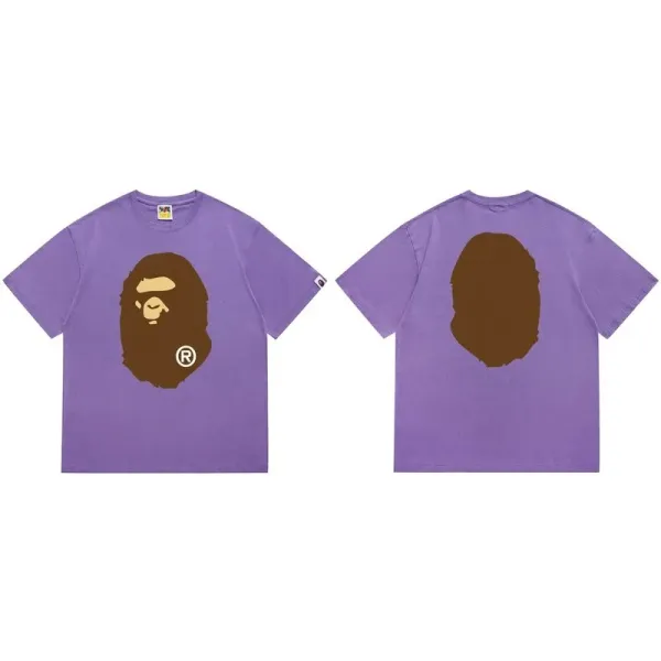 A Bathing Ape Big Ape Head Purple T-Shirt - 1