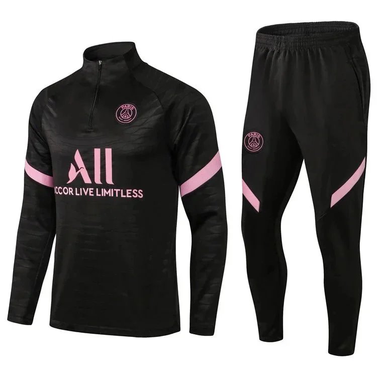 Paris Saint-Germain Tracksuits Long-Sleeve Half-Zip Football Training Set image 3