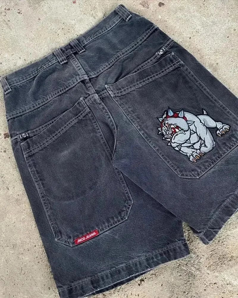 JNCO Jeans Shorts Wide-Leg Denim Graphic — BB-037
