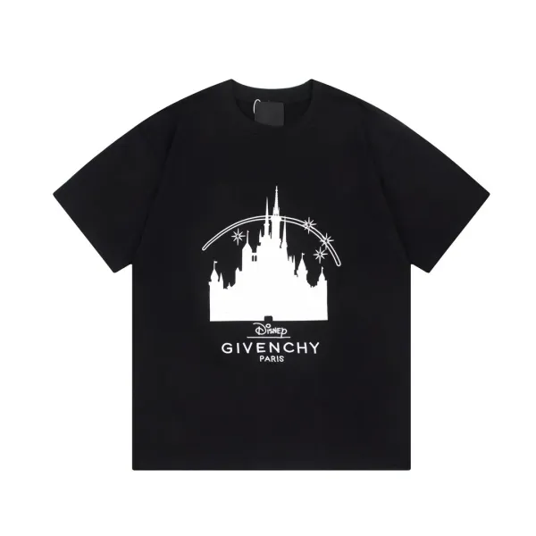 Disney x Givenchy Castle Graphic Black T-Shirt - 1