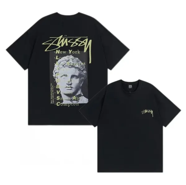 Stüssy Classical Cities Black T-Shirt - 1