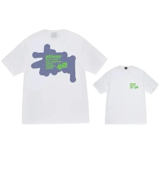 Stüssy City Flag Graphic T-Shirt White - 1