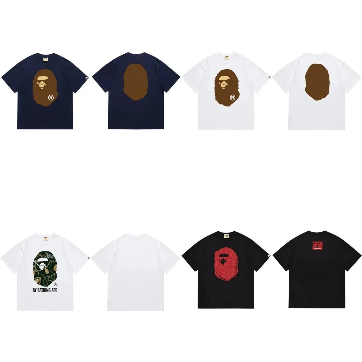 A BATHING APE T-Shirts Short-Sleeve Head and Graphic Print image 1