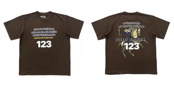 Dell & Grocery x 123 T-Shirt Brown - 1