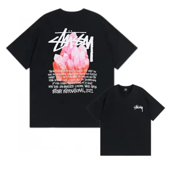 Stüssy Botanical Print Graphic T-Shirt White - 3