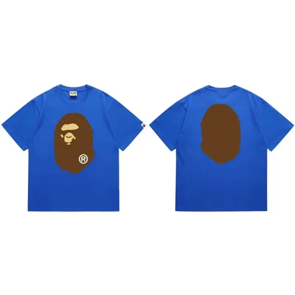 A Bathing Ape Classic Ape Head Logo T-Shirt Royal Blue - 1