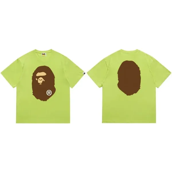 A Bathing Ape Classic Ape Head Lime Green T-Shirt - 1