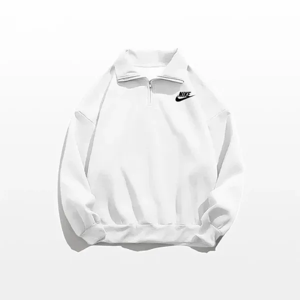 Nike Half-Zip Pullover White Hoodie - 1