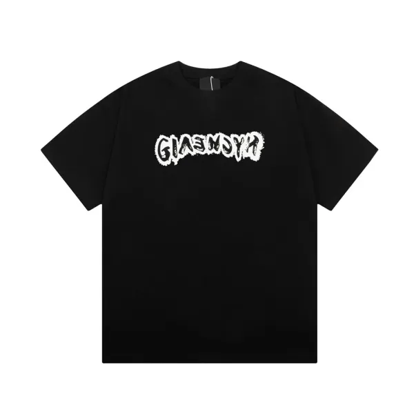 GRA GIAEMOYH Distressed Logo Black T-Shirt - 1