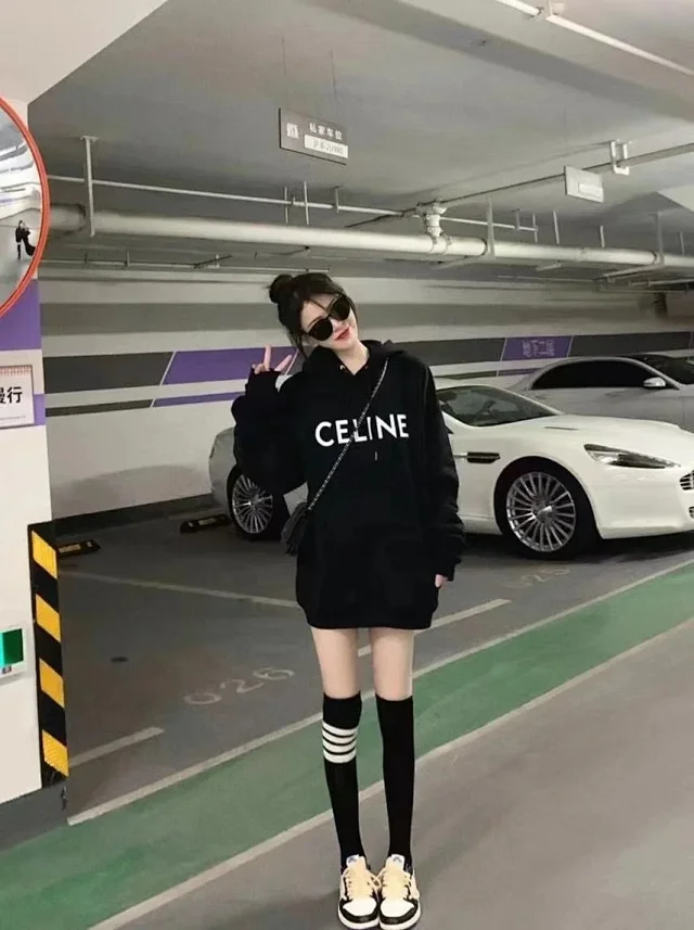 Unbranded Hoodies & Sweatshirts Pullover Hoodie with CEILNE Letter Print and Kangaroo Pocket product detail image 11