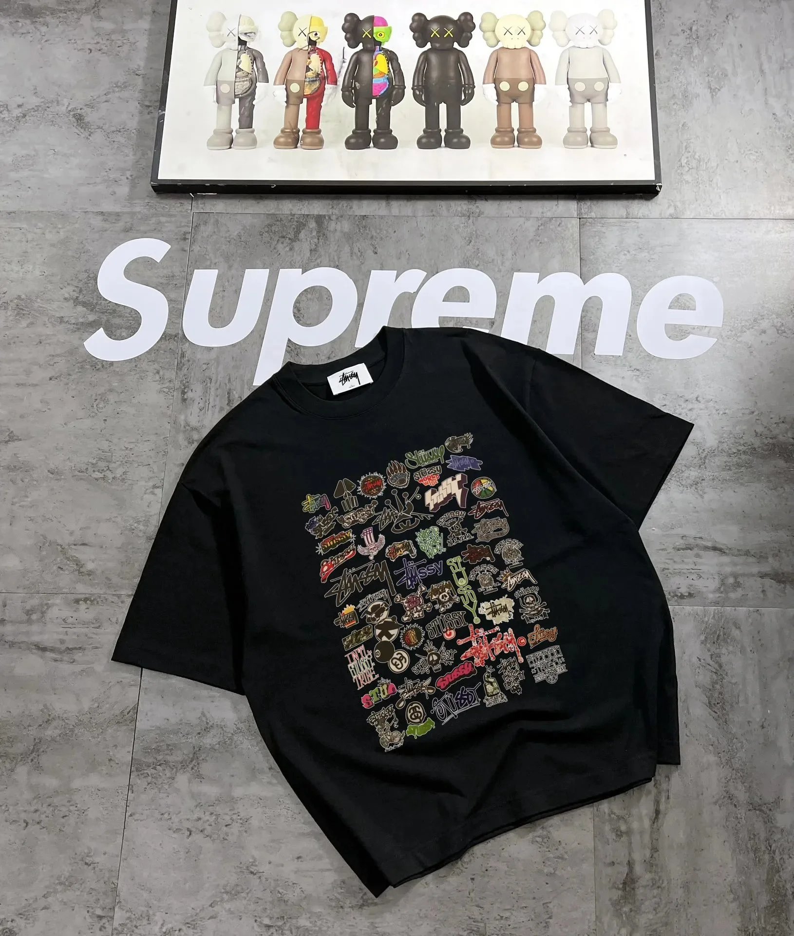Stüssy Chain Steering Wheel Navy T-Shirt - 3