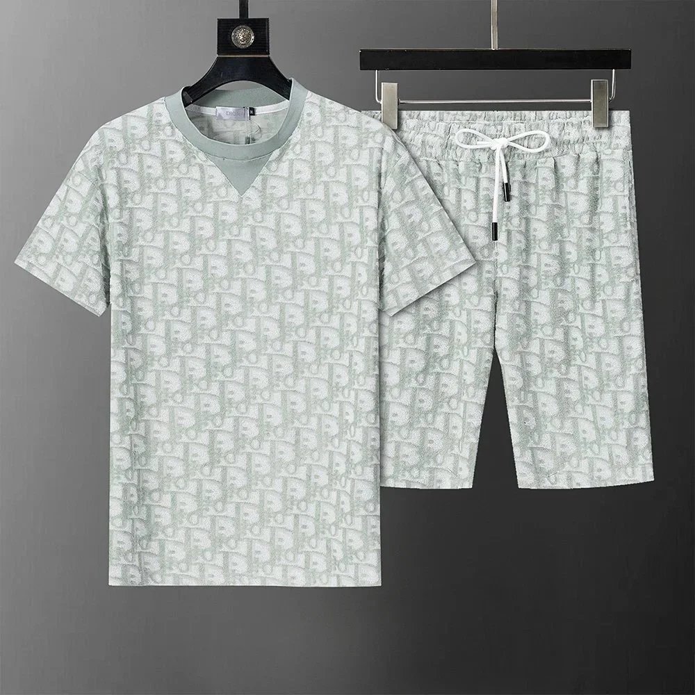 Dior Matching Sets Short-Sleeve T-Shirt and Drawstring Shorts Set — 24