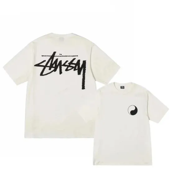 Stussy Yin Yang Graphic T-Shirt Off-White - 1