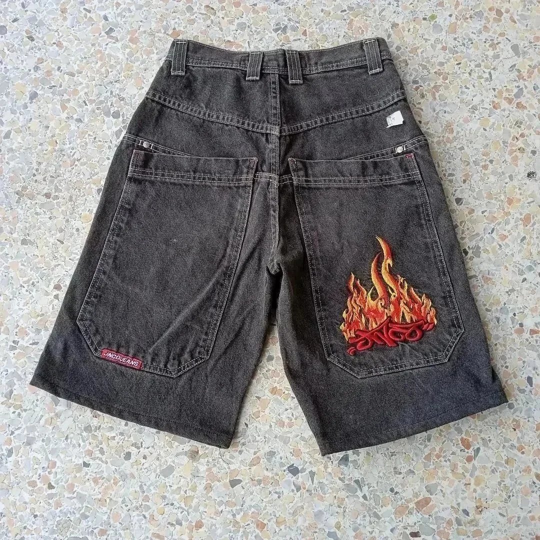 JNCO Jeans Shorts Wide-Leg Denim Graphic — BB-006